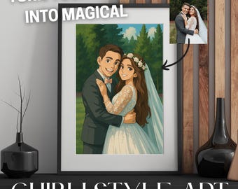 Twoje zdjęcie w stylu Ghibli – marzycielski portret anime w stylu Studio Ghibli | Cyfrowo lub jako plakat