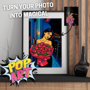Dein Foto als Pop Art-Kunstwerk – buntes AI-Porträt im Comic-Stil | Digital oder als Poster