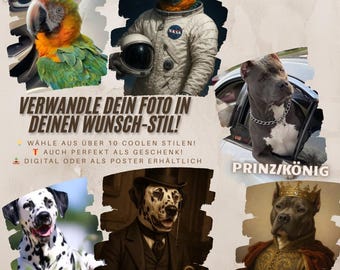Twój pupil jako astronauta, król, diwa lub superbohater i wiele więcej – spersonalizowany portret AI | Cyfrowy (opcje plakatów zostaną udostępnione później)