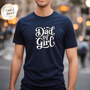 Girl Dad Comfort Colors Shirt, Dad Est Year Shirt, Fathers Day Gifts from Daughter, Dad of Girls Tee, New Dad Gift, Matching Dad & Daughter