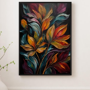 Tropical Leaf Art Print: Abstract Botanical Wall Decor (Digital Download)