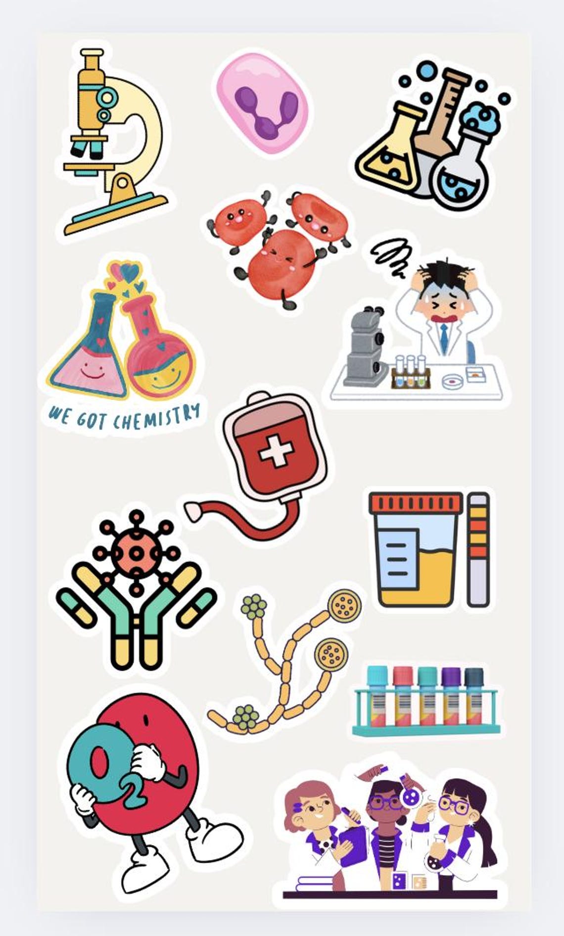 Laboratory Science Printable Stickers - Etsy
