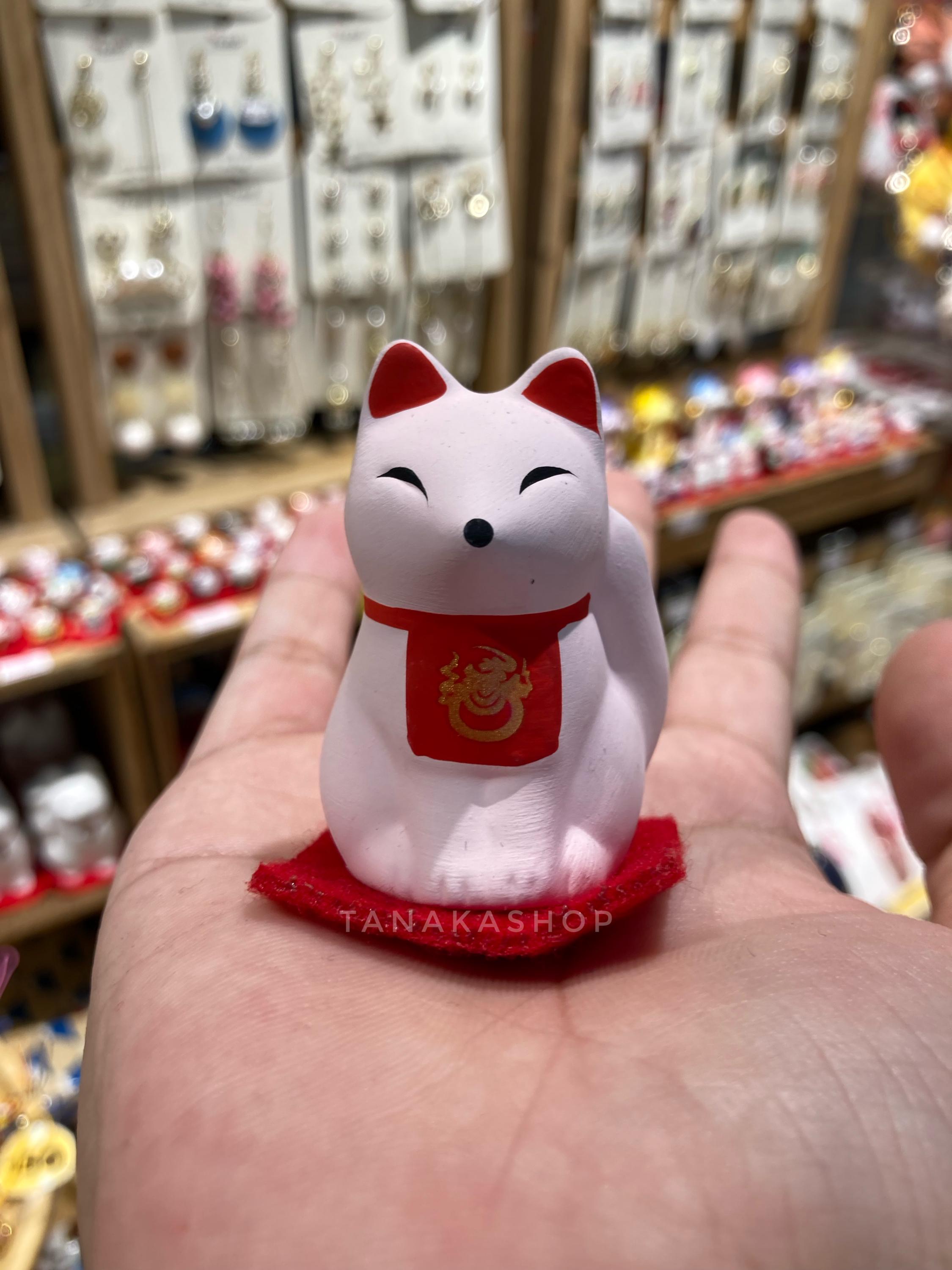 Kitsune Lucky Fox, Japanese Ceramic Fox From Fushimi Inari Shrine