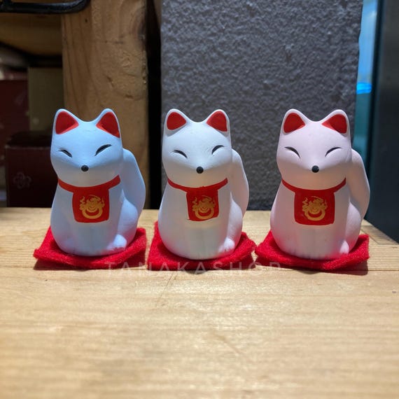 Kitsune Lucky Fox, Japanese Ceramic Fox From Fushimi Inari Shrine