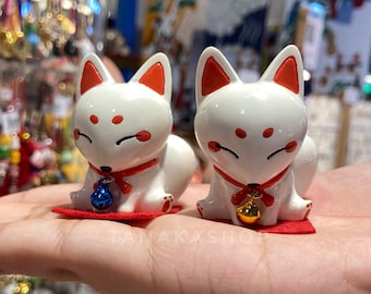 ＊いちごウサギ様＊【良質】ラブラドライト　九尾狐　アクアマリン　ブレスレット Kitsune Fushimi Inari | Resin Lucky Fox Doll for Home Decoration