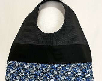 Black Floral Bib, Adult Bib, Adult Bibs for Women, Ladies Bibs, Make-Up Bibs, Senior Bibs, Bibs for Adults, Black Adult Bib