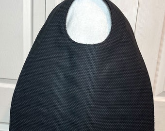 Black Adult Bibs for Women and Men, Adult Bibs Men, Reversible Adult Bibs, Bibs for Adults, Senior Bibs, Youth Bib, Black Bib