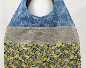 Adult Bibs, Adult Bibs for Women, Yellow Bibs, Ladies Bibs, Makeup Bibs, Senior Bibs, Bibs for Adults, Reversible Bib, Blue Adult Bib