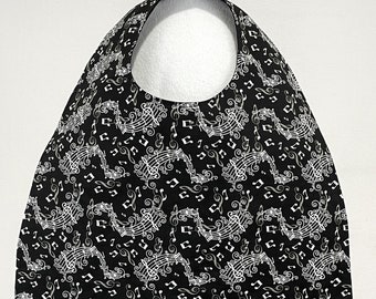 Black Adult Bib, Adult Bibs for Women, Ladies Bibs, Make-Up Bibs, Senior Bibs, Bibs for Adults, Black Bib for Men, Reversible Bib, Craft Bib