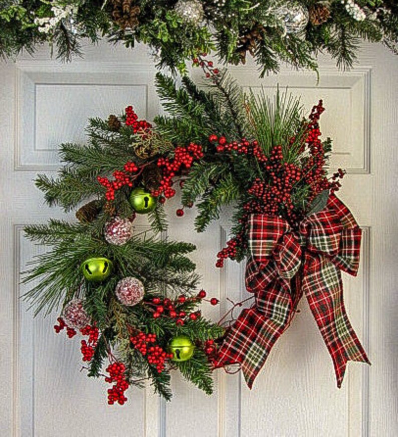 Winter Wreath Monogram Front Door Wreath Winter Wreath Christmas Wreath Front Door Winter Wreath Winter Wreaths for Front Door
