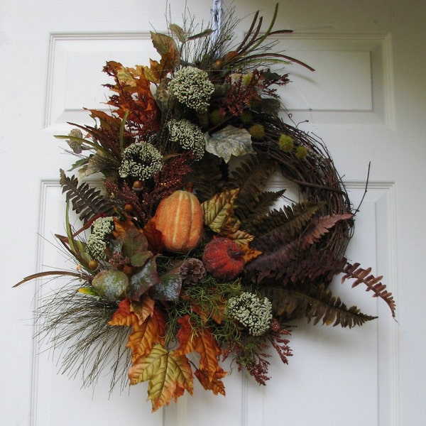Fall Wreath – Changing Seasons – Outdoor Fall Wreath – Front Door Wreath
