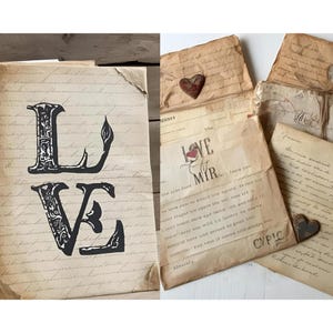 Love letters ideal for junk journaling
