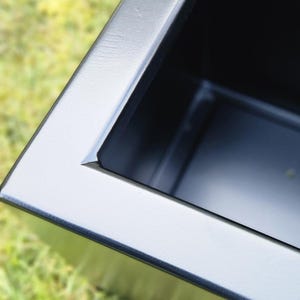 UK BLACK Metal Trough Garden Planter SAMPLE