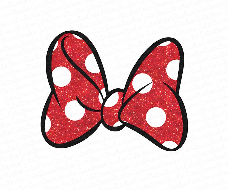 Disney Minnie Mouse Big Bow Png, Mickey and Friends Png, Disneyland Family Vacation 2025 Trip Png, Minnie Birthday Girl Gift Png image 1