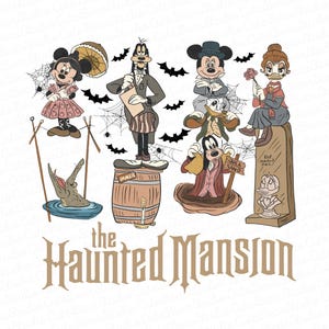 Mickey und Friends Spukschloss Png, Spukschloss Shirt, Spukschloss Png, Spukschloss Sublimationsdesign, sofortiger Download