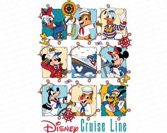 Disney Mickey And Friends Cruise Line Custom Png, Disney Cruise Png, Disney Family Trip Png, Cruise Birthday Png, Cruise Squad Png