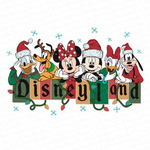 Retro Mouse And Friends Svg, Christmas Squad Svg, Character Xmas, Family Vacation, Christmas Friends, Christmas Shirt, Holiday Season Svg