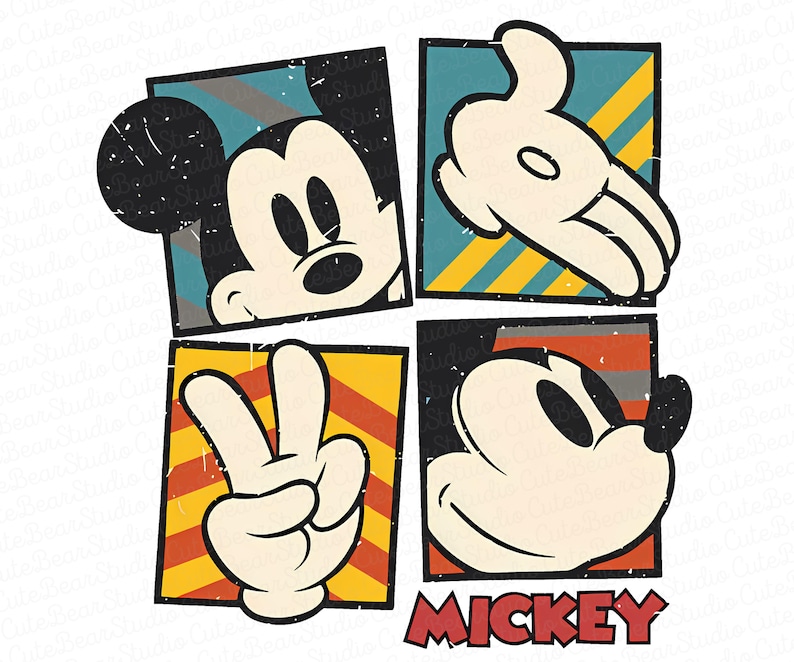 Retro Musse Pigg Png, Mus SVG, Familjesemester Svg, Familjeresa Svg, Semesterläge Svg, Mus Est 1928 PNG, Familjetröja, Digital Nedladdning bild 1