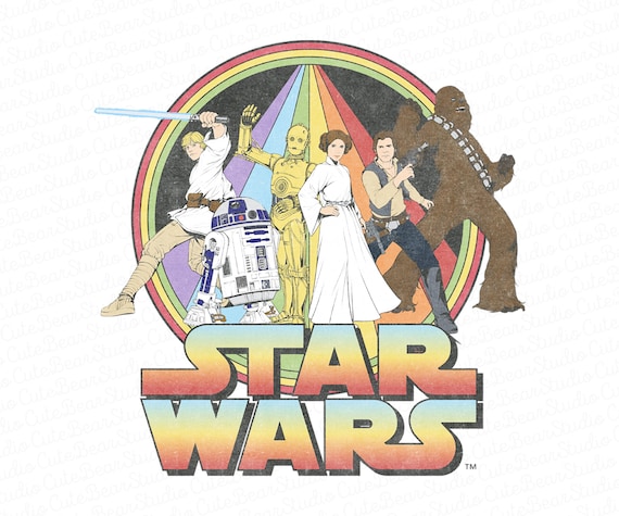 Retro Star Wars Sublimation Design, Retro Shirt, Starwars PNG, Trendy Tshirt PNG, Digital Download, Silhouette, Vintage Design