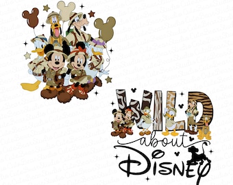 Disney Animal Kingdom Mickey Minnie Png, Two Sided Disney Animal Kingdom Png, Disney Family Animal Kingdom Png