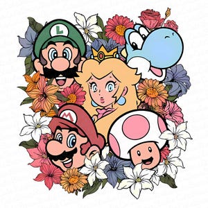 Retour à Mario Floral PNG, le film Super Mario Bros, Main Street USA, Mario Trip Png, Super Mario Png, Mario 1985 Png, téléchargement numérique