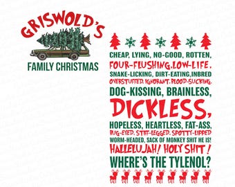 Griswold Christmas PNG, Christmas Vacation File Digital Printable, Griswold Family Tree Farm PNG, Funny Holiday Shirt PNG, Dickless Png