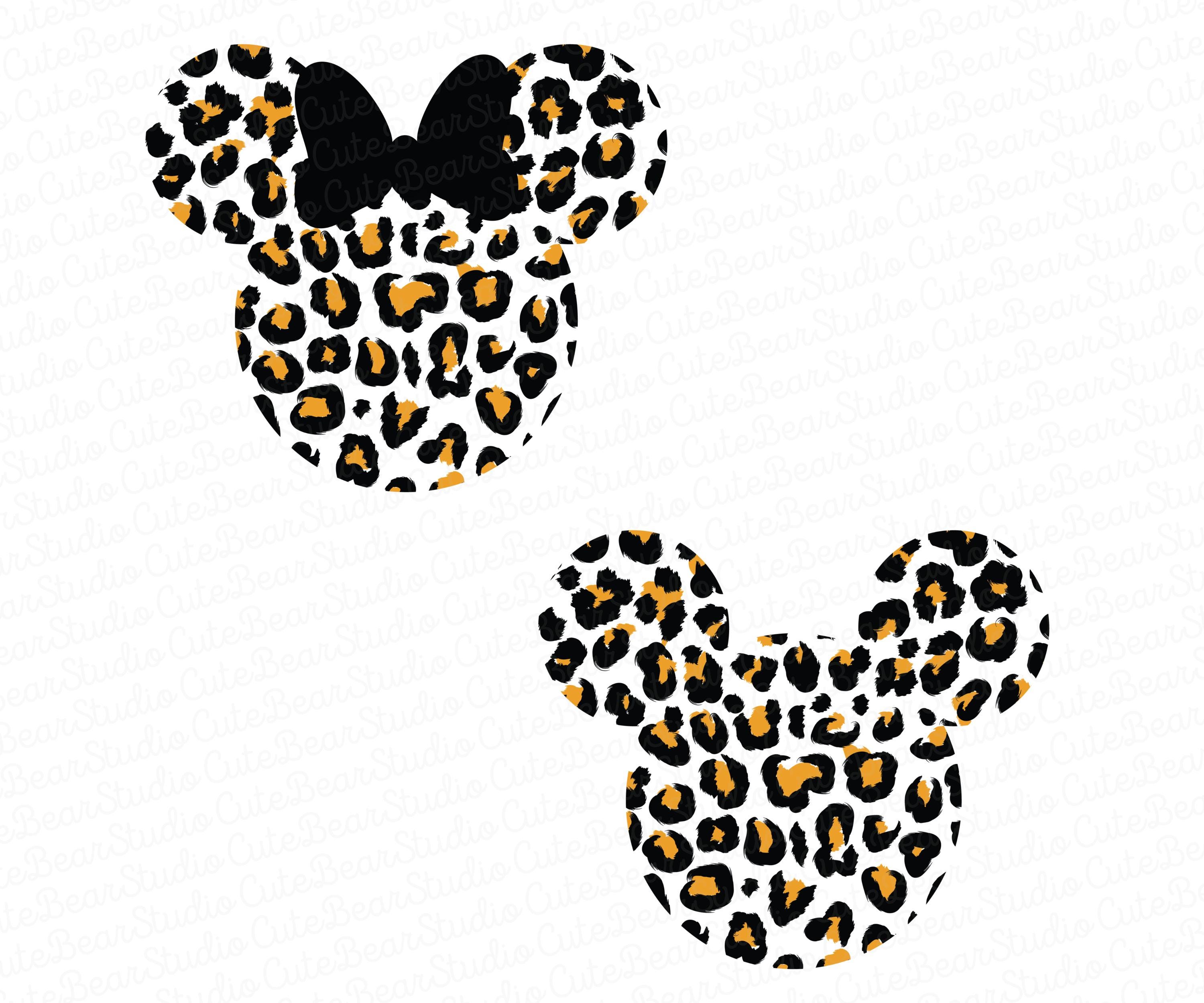 Mickey Cheetah Leopard, Minnie Cheetah Svg, Print Svg, Png
