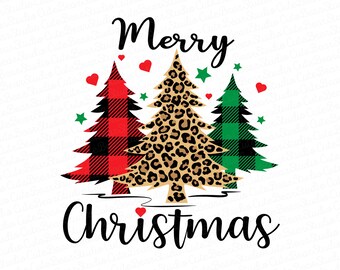 Buffalo Plaid Cheetah Tree Png,Christmas Tree Svg,Merry Christmas Svg,Xmas Tree Svg,Instant Download,Digital Svg,Cricut,Silhouette
