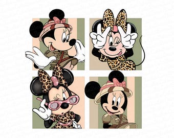 Leopard Minnie Mouse Png, Disney Safari Png, Animal Kingdom Png, Disney Girls Trip Png, Magic Kingdom Png, Disneyland Vacation Png