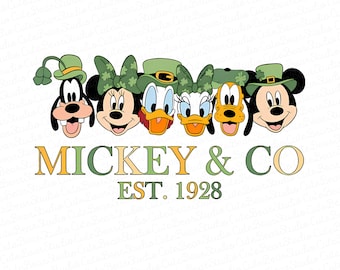 Mickey And Friends Png, Disney Epcot World Tour, St Patrick's Day Png, Mickey And Friends, Disney Trip Matching Png, Vintage Epcot 1982 Png