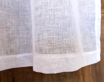 White Natural Ivory Curtain , Linen Window Curtain, Lounge Curtain, Sheer Drapery, New Home Decor