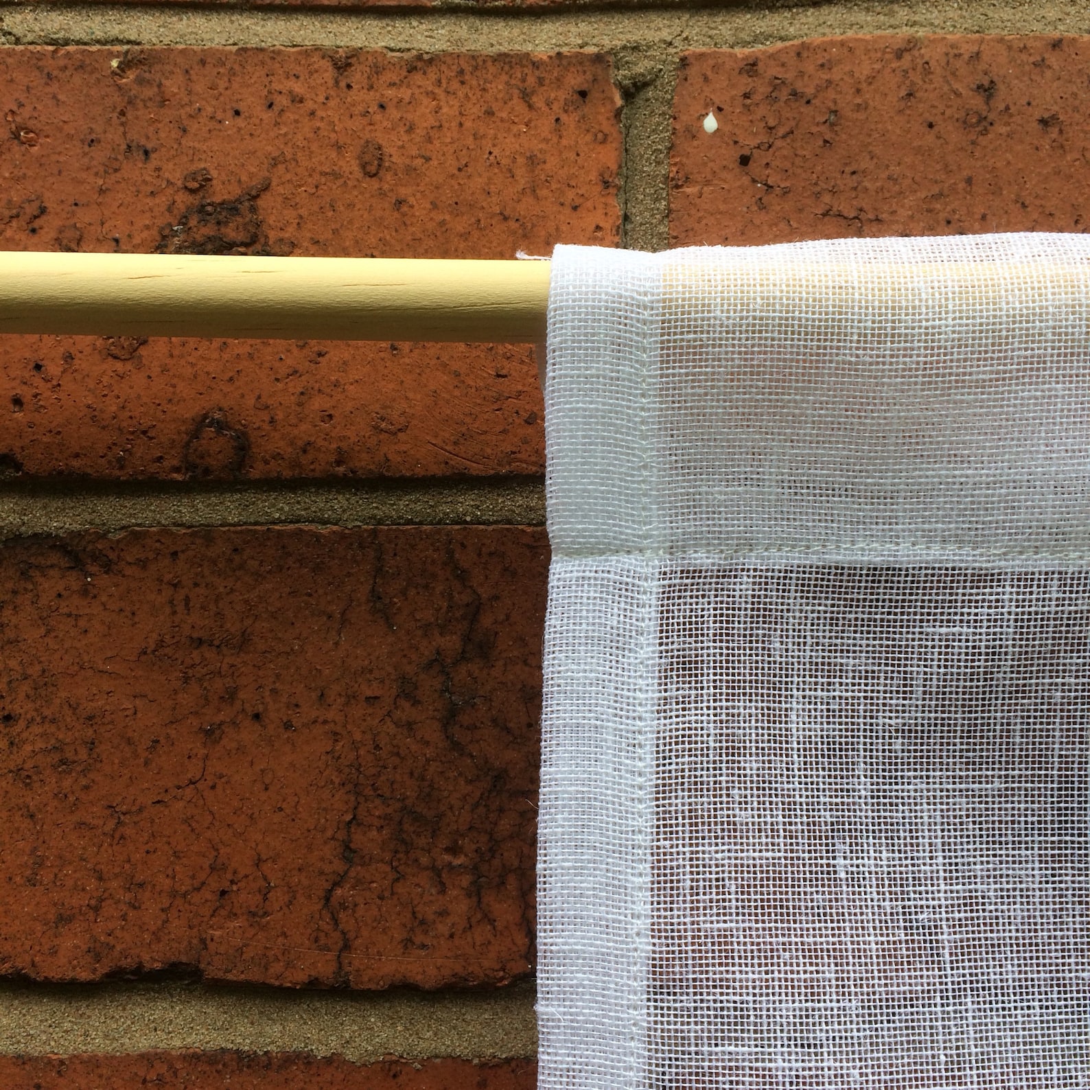 Sheer Door Panel White Linen Sash Window Curtain Rod Pockets Etsy UK