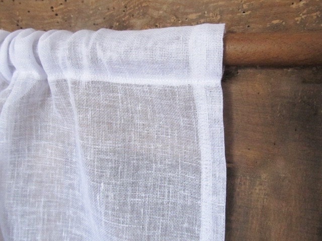 Rideau de Chambre Pure, Rideau Lin Naturel Ivoire Blanc, en Pur, Grande Poche Simple, Nouveau Décor 