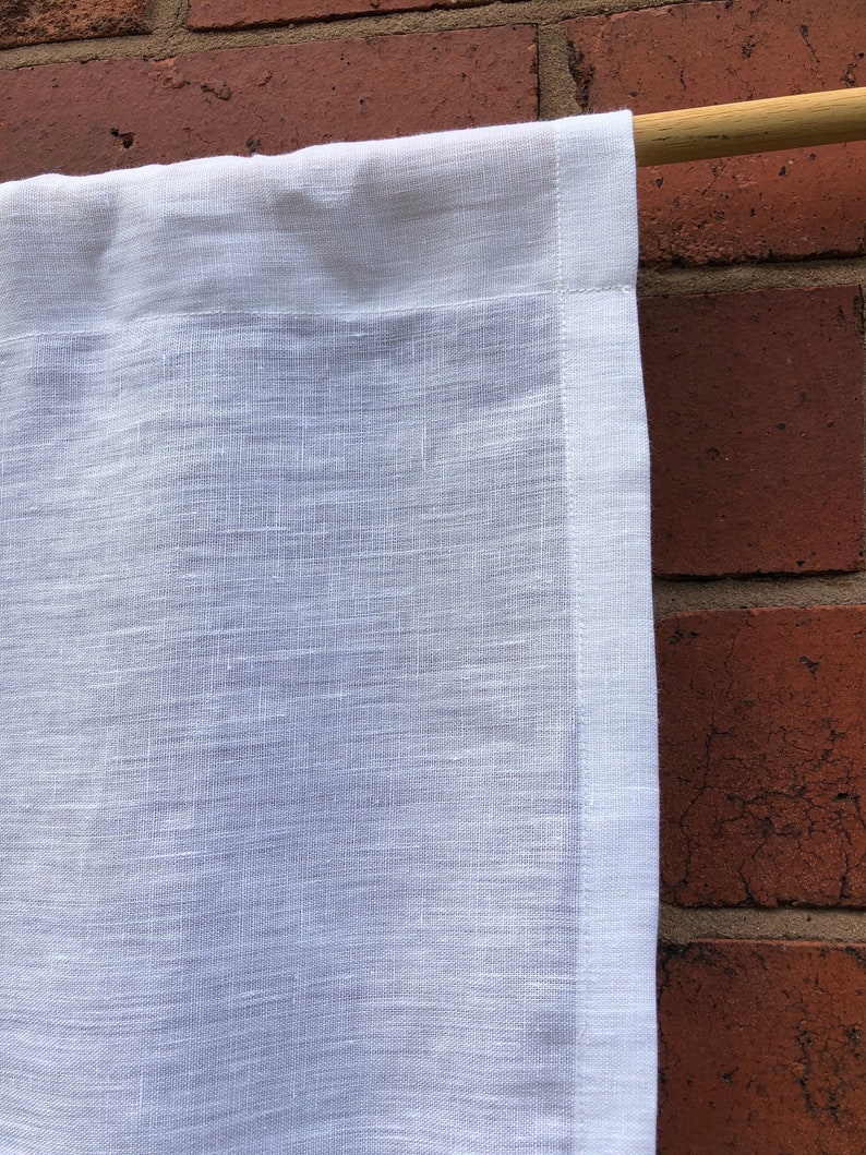 Linen Bathroom Window Curtain White Ivory Natural Grey - Etsy