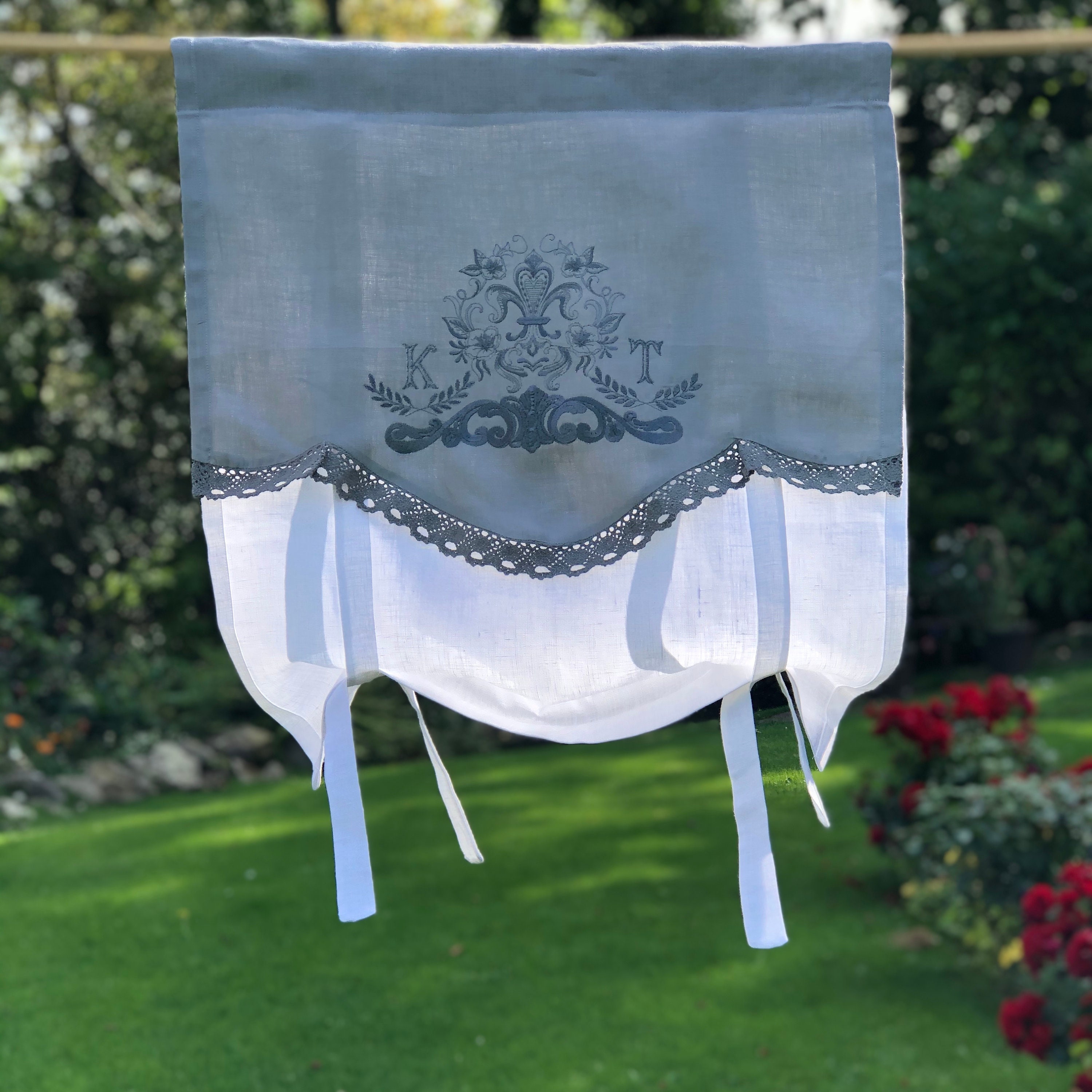 Le Lin Gris Monogramme Pétoncle Valance