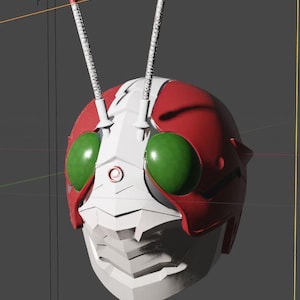 Modello 3D Kamen rider V3 / Casco Tokusatsu Masked Rider
