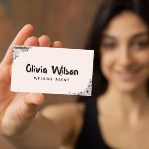 Business card template, instant download, editable card, printable card.