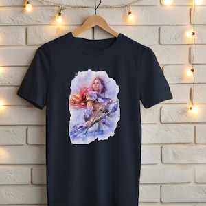 Aloy Gamer Gift | Fashion Gaming Tee | Horizon Fan Apparel |Aloy T-Shirt | Horizon Zero Dawn & Forbidden West Merch | Gamer Gift