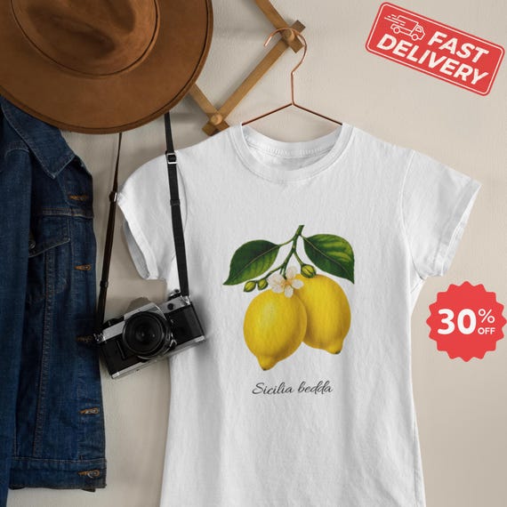 Italy Sicily Clothing Sicily Island T-shirt Sicily Lemons T