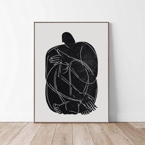 Linoleografia della serie "Giganti", primo foglio, 60 x 90 cm, carta 250 g/m, pittura a base d'acqua, 2025.