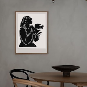 Linoleografia dalla serie "Uccello", terzo foglio, 40 x 50 cm, carta riciclata 250 g/m, inchiostro a base d'acqua.