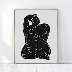 Linoleografia della serie "Giganti", secondo foglio. 60 x 90 cm, carta 250 g/m, pittura a base d'acqua, 2025.