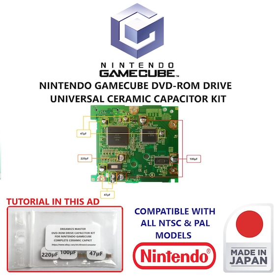 Kit Condensatori Per Riparazione Scheda Lettore Nintendo GameCube - Originali