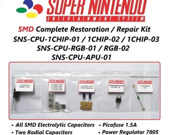 Kit di condensatori Super NES / Kit SMD - Sns-Cpu-1CHIP + Sns-Cpu-RGB + Sns-Cpu-APU