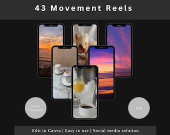 Stock Video Reels | 43 Faceless Lifestyle Scenes (PLR, Instant Download)