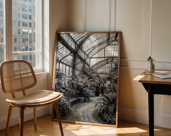 Vintage Victorian Glass Conservatory Printable Wall Art | Photo Realistic Digital Download | Set of 5 Sizes
