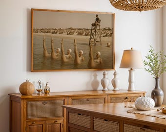 1920s Synchronschwimmen Print: Vintage Strandszene (Digitaler Download)