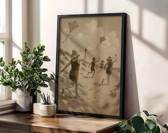 Vintage Kinder Foto: 1920er Jahre Strand Druck (Digitaler Download)