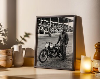 Vintage Racing Motorcycle Printable Wall Art 1930s Photo Realistic Digital Download Set of 5 Sizes