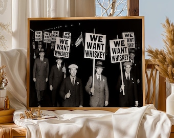 1920er Jahre Verbot Foto: "Wir wollen Whisky" Vintage Bar Kunst (Digitaler Download